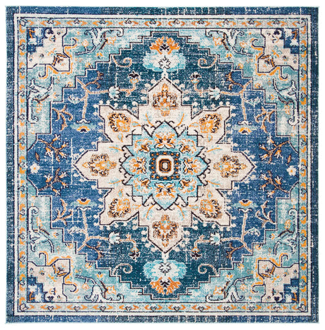 Safavieh Madison 6'-7" x 6'-7" Rug in Blue / Light Blue