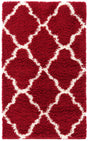 Safavieh Sgd-Dallas Shag 3'-0" x 5'-0" Rug in Red / Ivory