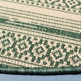 Safavieh Courtyard 6'-7" x 6'-7" Rug in Dark Green / Beige