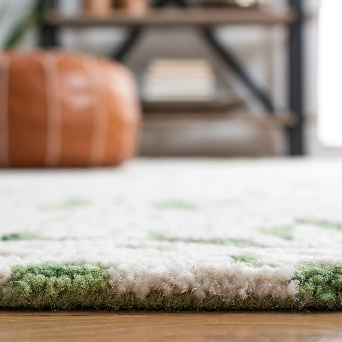 Safavieh Blossom 4'-0" x 6'-0" Rug in Green / Ivory