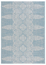 Safavieh Courtyard 6'-7" x 9'-6" Rug in Aqua / Grey