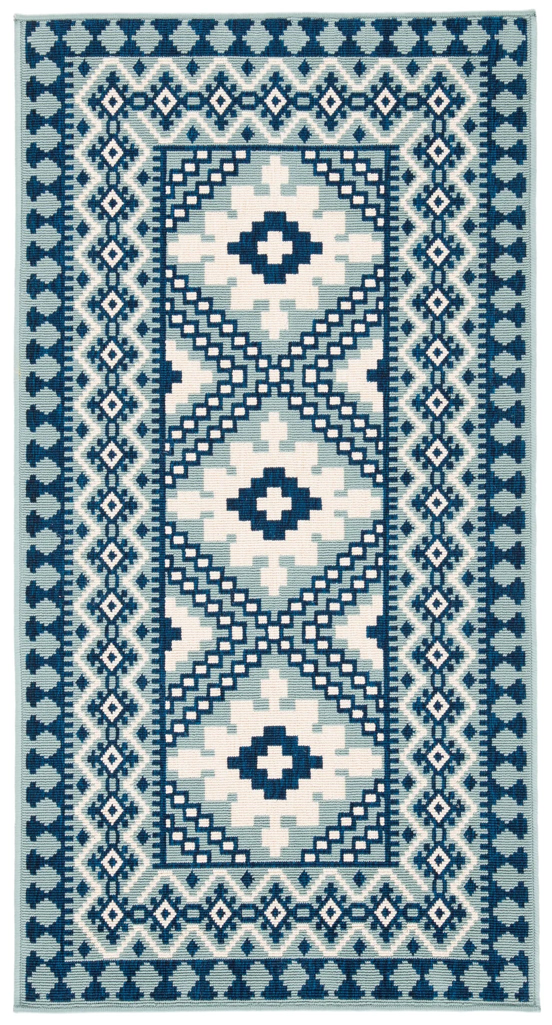 Safavieh Veranda 2'-7" x 5'-0" Rug in Ivory / Blue