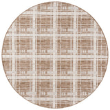 Safavieh Beach House 6'-7" x 6'-7" Rug in Brown / Ivory