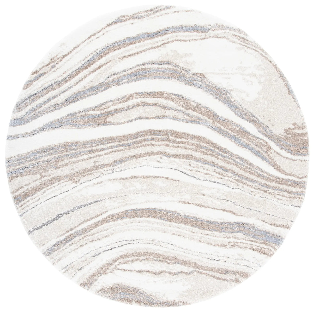 Safavieh Cyrus Shag 6'-7" x 6'-7" Rug in Ivory / Grey