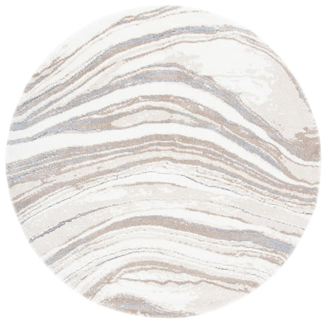 Safavieh Cyrus Shag 6'-7" x 6'-7" Rug in Ivory / Grey