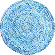Safavieh Braided 3'-0" x 3'-0" Rug in Turquoise