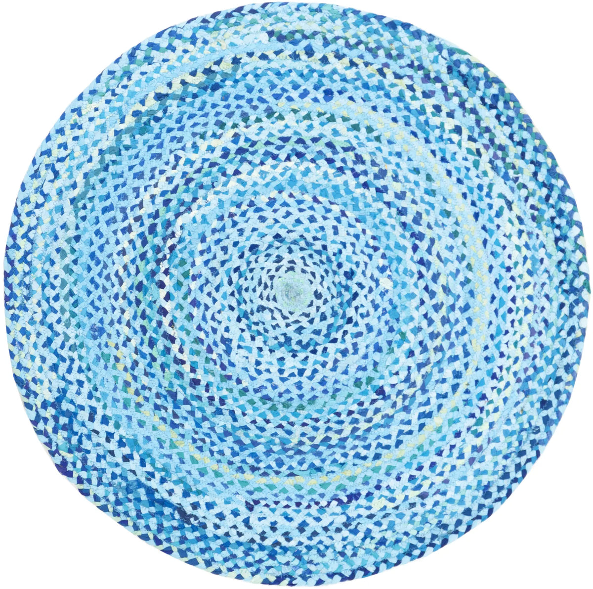 Safavieh Braided 3'-0" x 3'-0" Rug in Turquoise