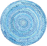 Safavieh Braided 3'-0" x 3'-0" Rug in Turquoise