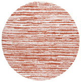 Safavieh Rumi Shag 6'-7" x 6'-7" Rug in Rust / Ivory
