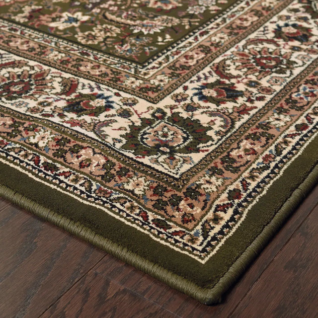 Oriental Weavers Sphinx Ariana 213g8 Green / Ivory Rugs - corner detail