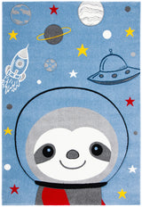 Safavieh Carousel Kids 100 4'-0" x 6'-0" Rug in Blue / Grey