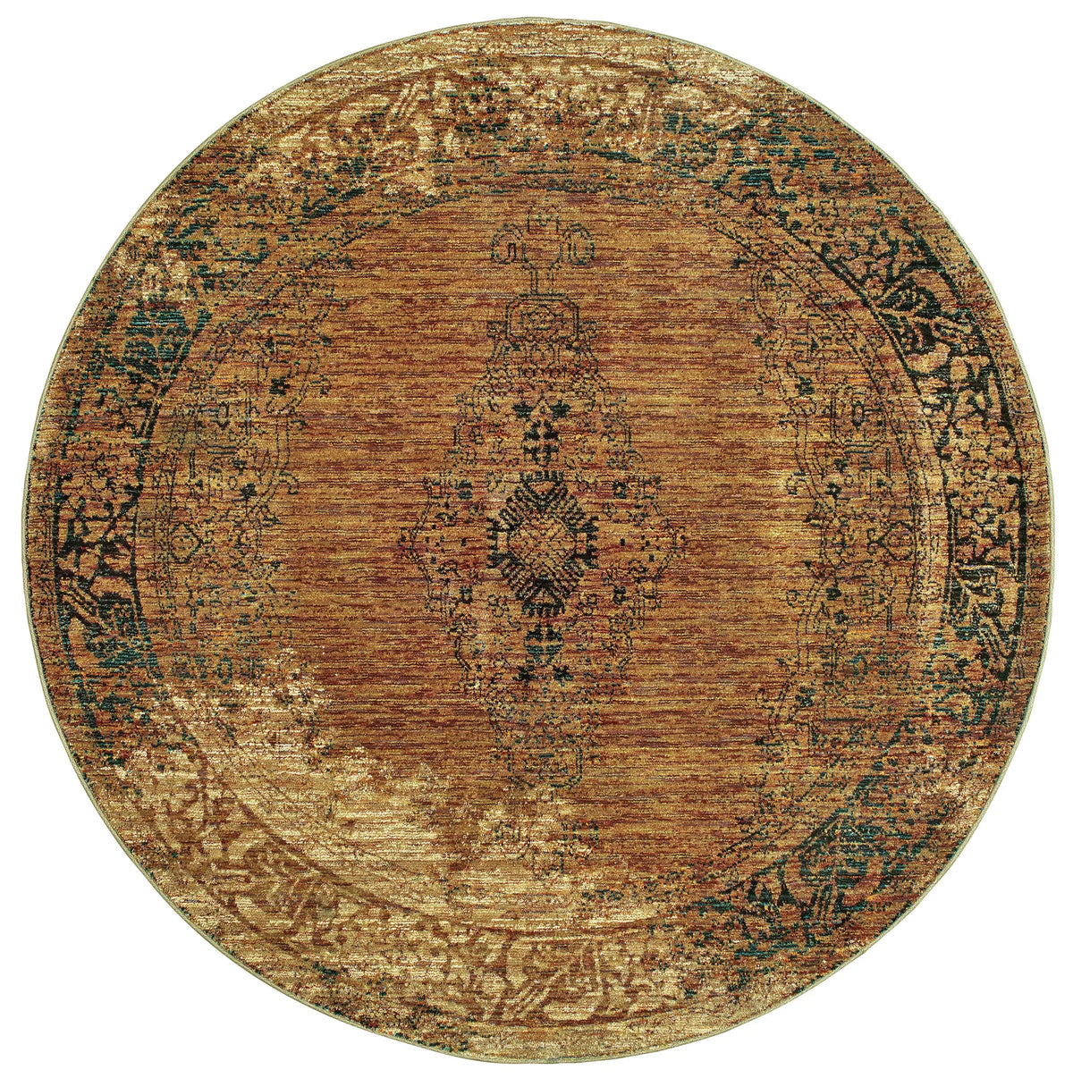 Oriental Weavers Sphinx Andorra 6845D Gold/Brown Rugs - main flat
