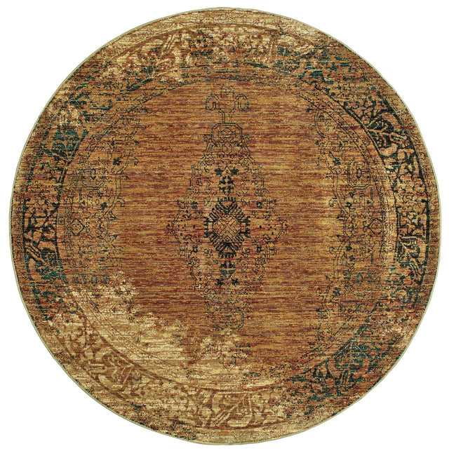 Oriental Weavers Sphinx Andorra 6845D Gold/Brown Rugs - main flat