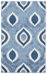 Safavieh Florida Shag 3'-3" x 5'-3" Rug in Blue / Ivory