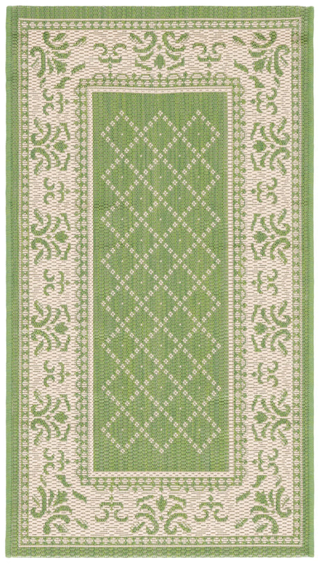 Safavieh Courtyard 2'-0" x 3'-7" Rug in Olive / Natural