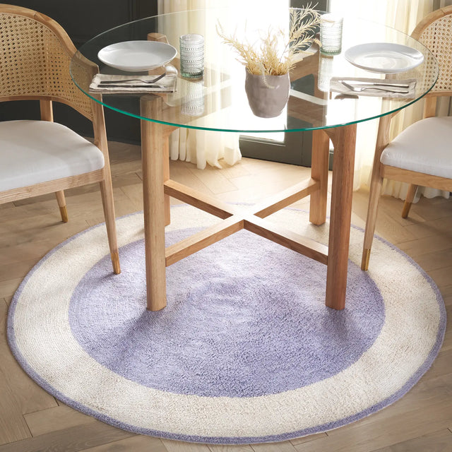 Safavieh Easy Care 5'-0" x 5'-0" Rug in Ivory / Lilac