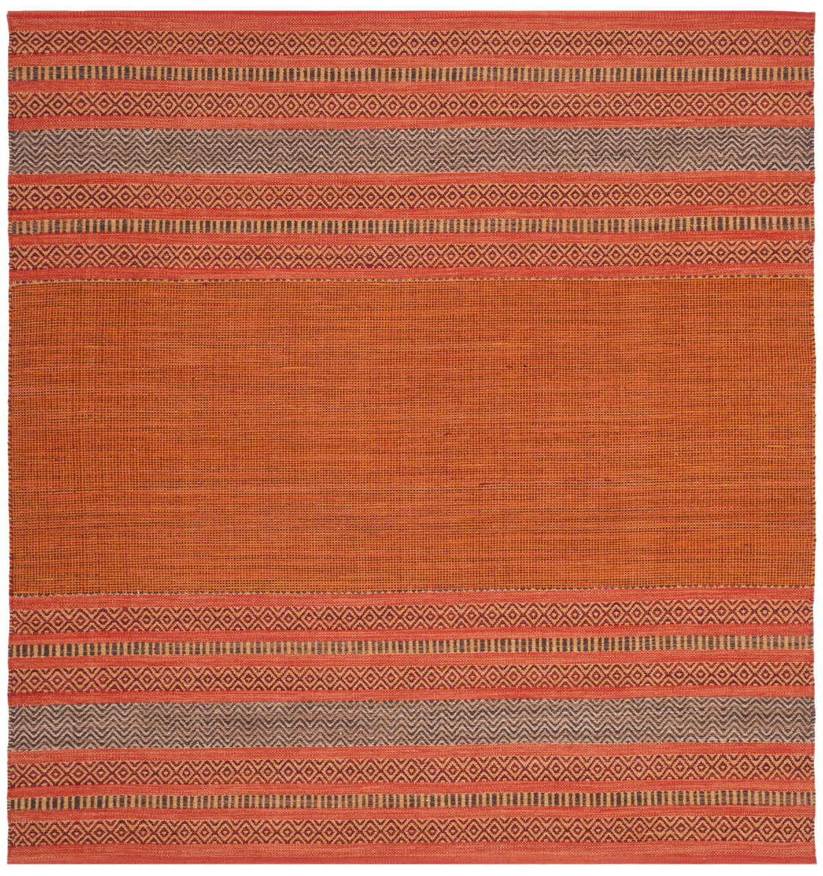 Safavieh Montauk 6'-0" x 6'-0" Rug in Orange / Red