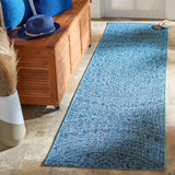 Safavieh Courtyard 2'-3" x 8'-0" Rug in Navy / Aqua