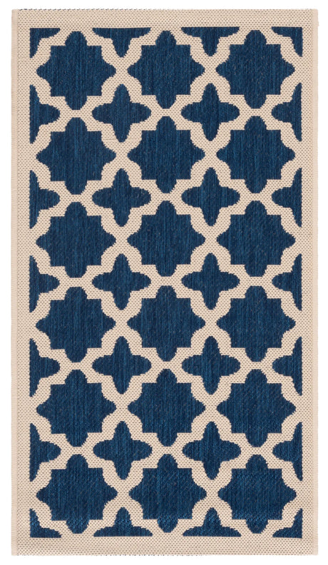Safavieh Courtyard 2'-0" x 3'-7" Rug in Navy / Beige