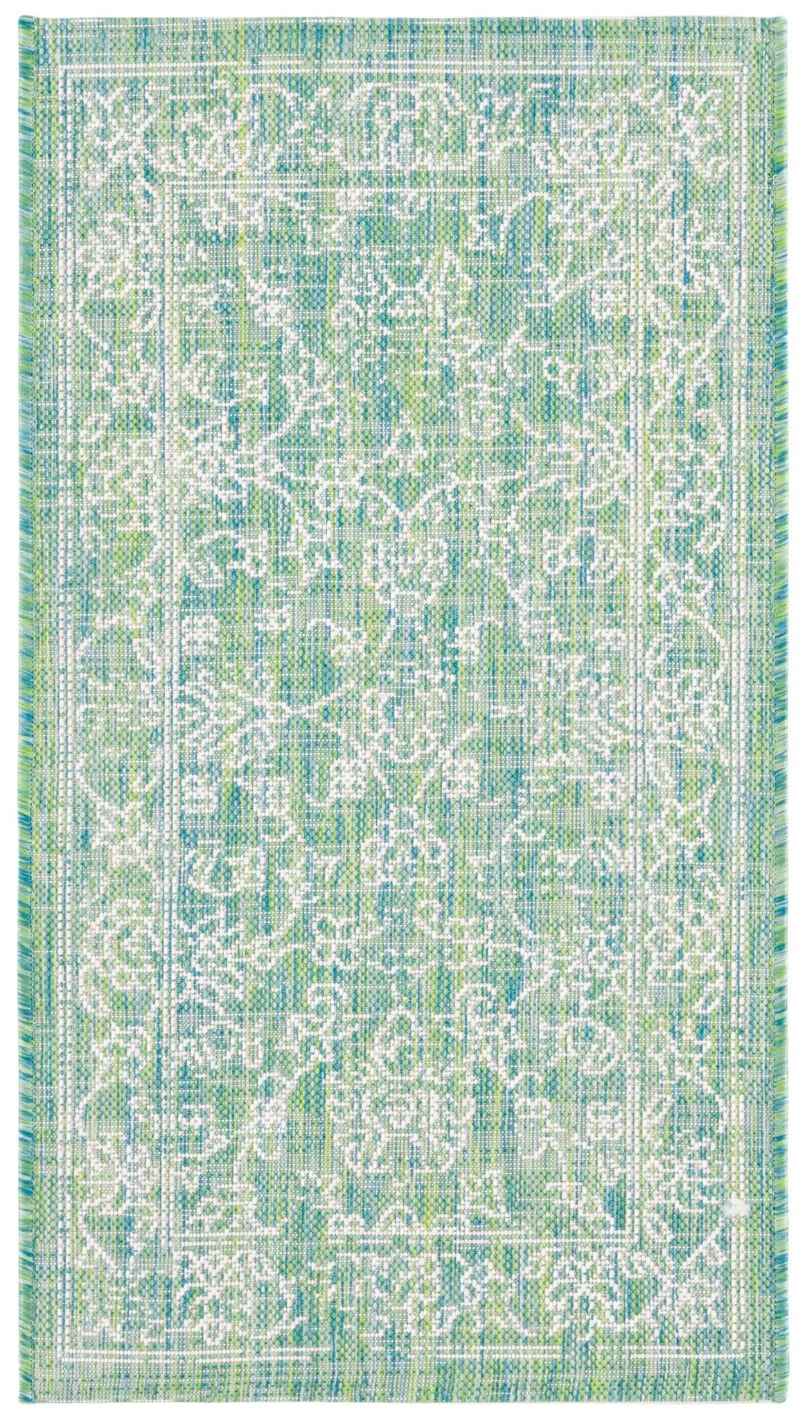 Safavieh Courtyard 2'-0" x 3'-7" Rug in Green / Ivory