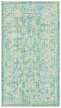 Safavieh Courtyard 2'-0" x 3'-7" Rug in Green / Ivory