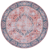 Safavieh Tucson 6'-0" x 6'-0" Rug in Rust / Navy