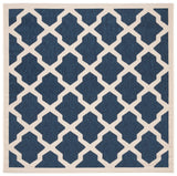 Safavieh Courtyard 5'-3" x 5'-3" Rug in Navy / Beige