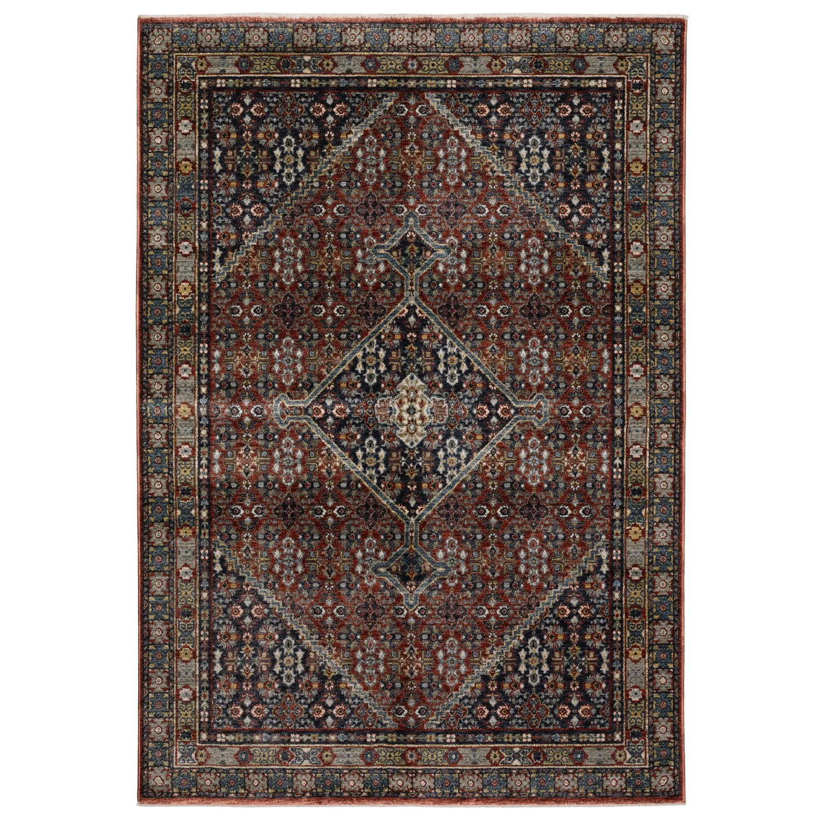 Oriental Weavers Sphinx ELIANA ELI06 Red Medallion Rugs - main flat