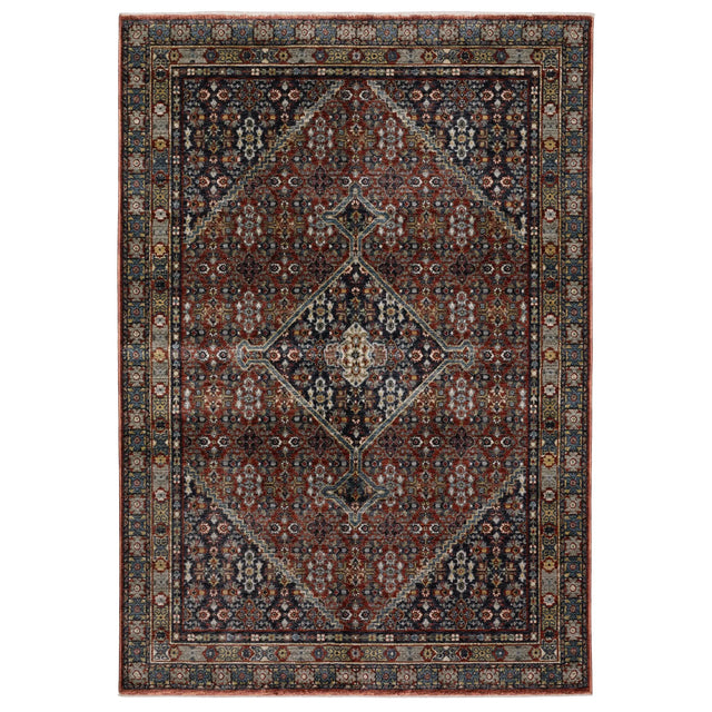 Oriental Weavers Sphinx ELIANA ELI06 Red Medallion Rugs - main flat