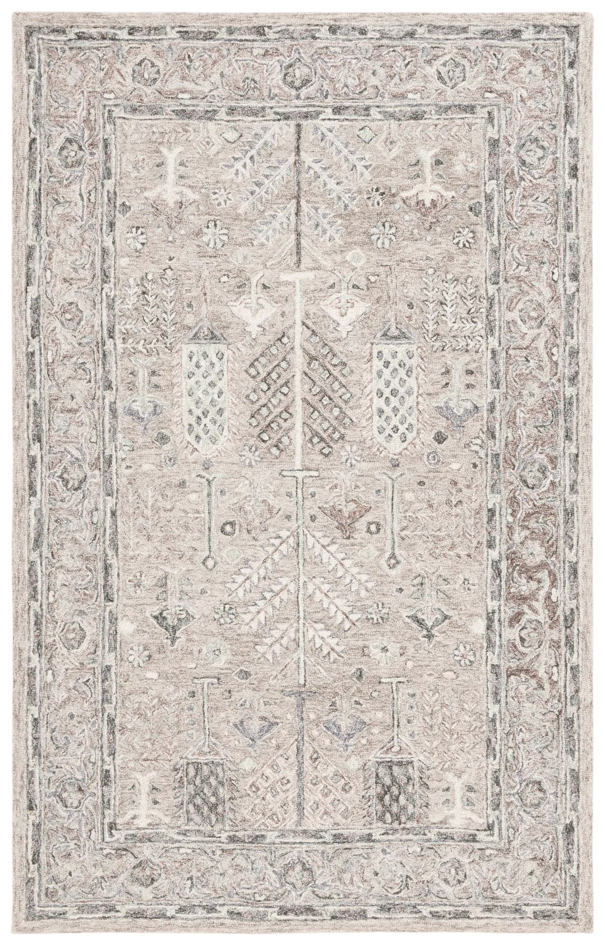 Safavieh Metro 4'-0" x 6'-0" Rug in Grey / Ivory