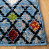 Safavieh Amsterdam 4'-0" x 6'-0" Rug in Blue / Ivory