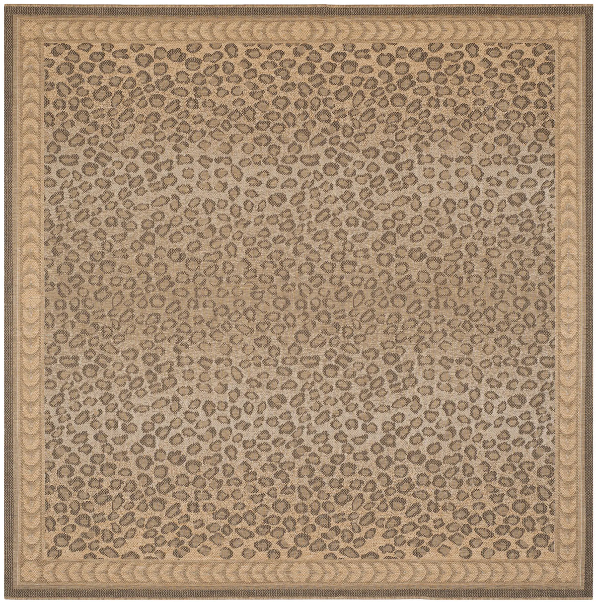 Safavieh Courtyard 7'-10" x 7'-10" Rug in Natural / Gold