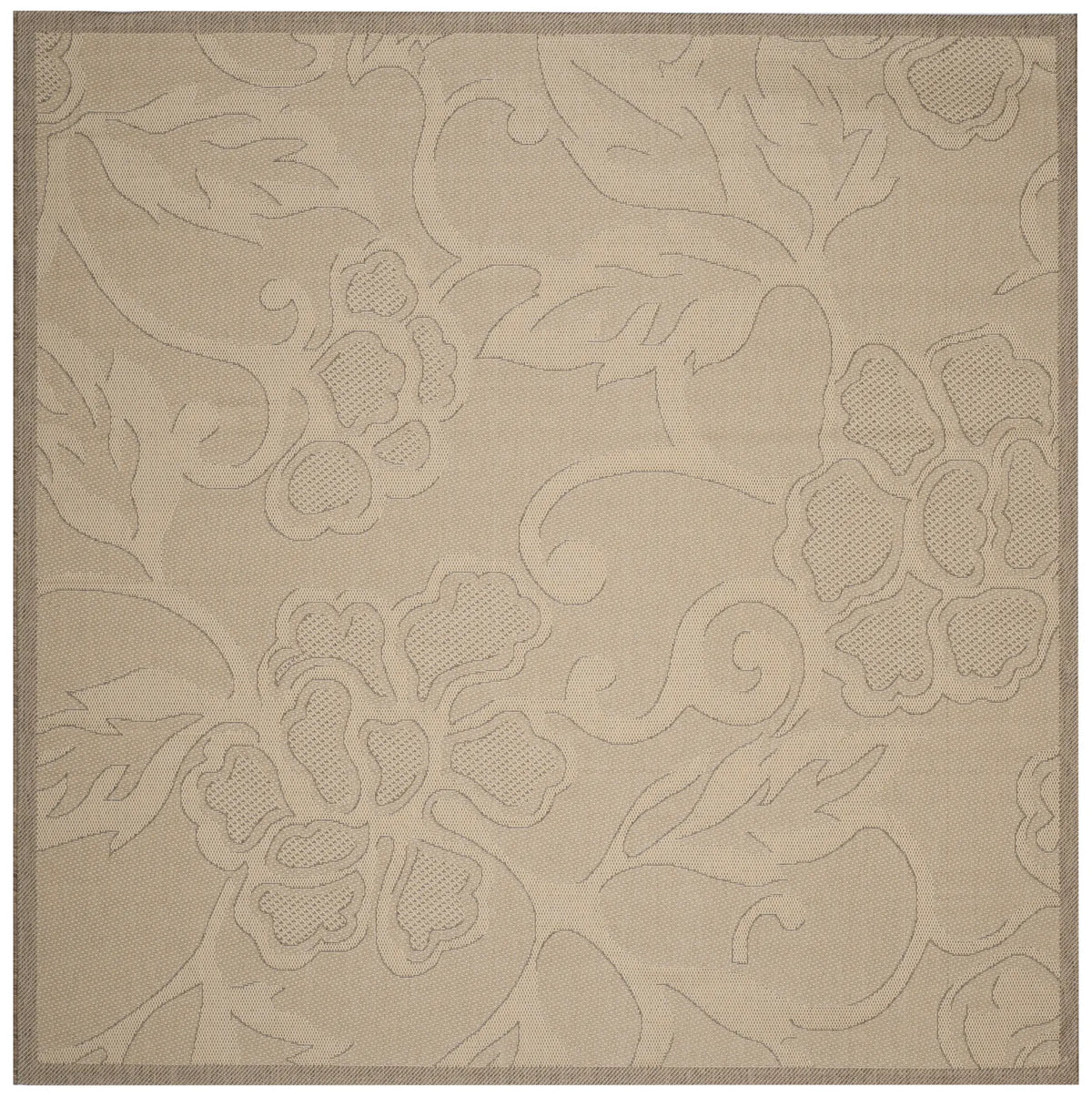 Safavieh Courtyard 7'-10" x 7'-10" Rug in Natural / Brown