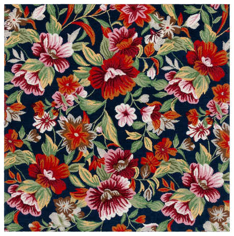 Safavieh Easy Care 6'-0" x 6'-0" Rug in Navy / Red