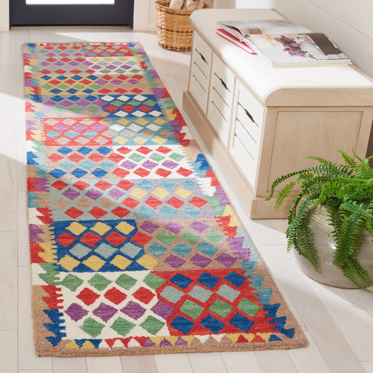 Safavieh Aspen 2'-3" x 9'-0" Rug in Red / Blue