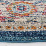 Safavieh Phoenix 100 5'-0" x 5'-0" Rug in Ivory / Blue