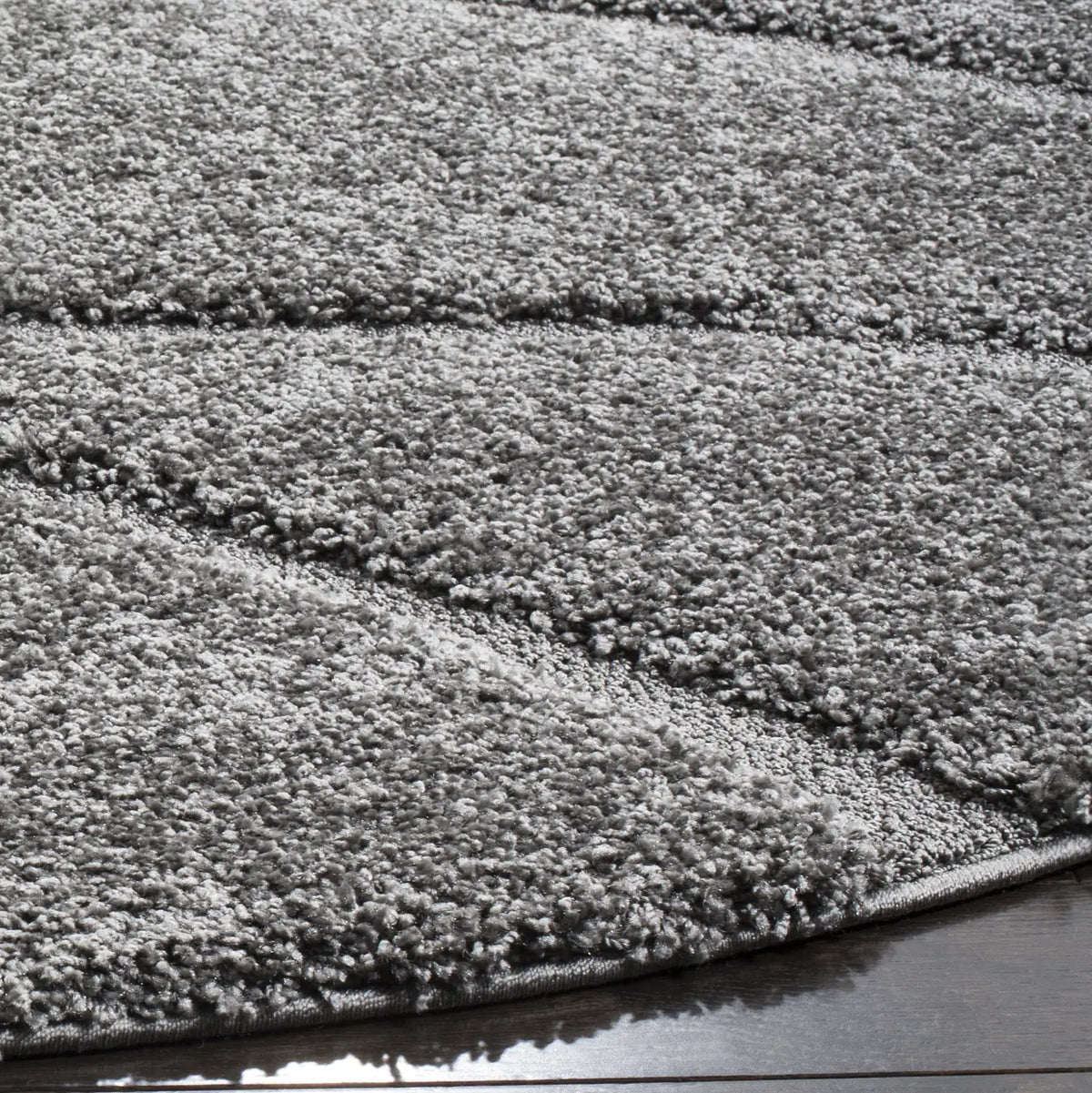 Safavieh Florida Shag 5'-0" x 5'-0" Rug in Grey / Grey