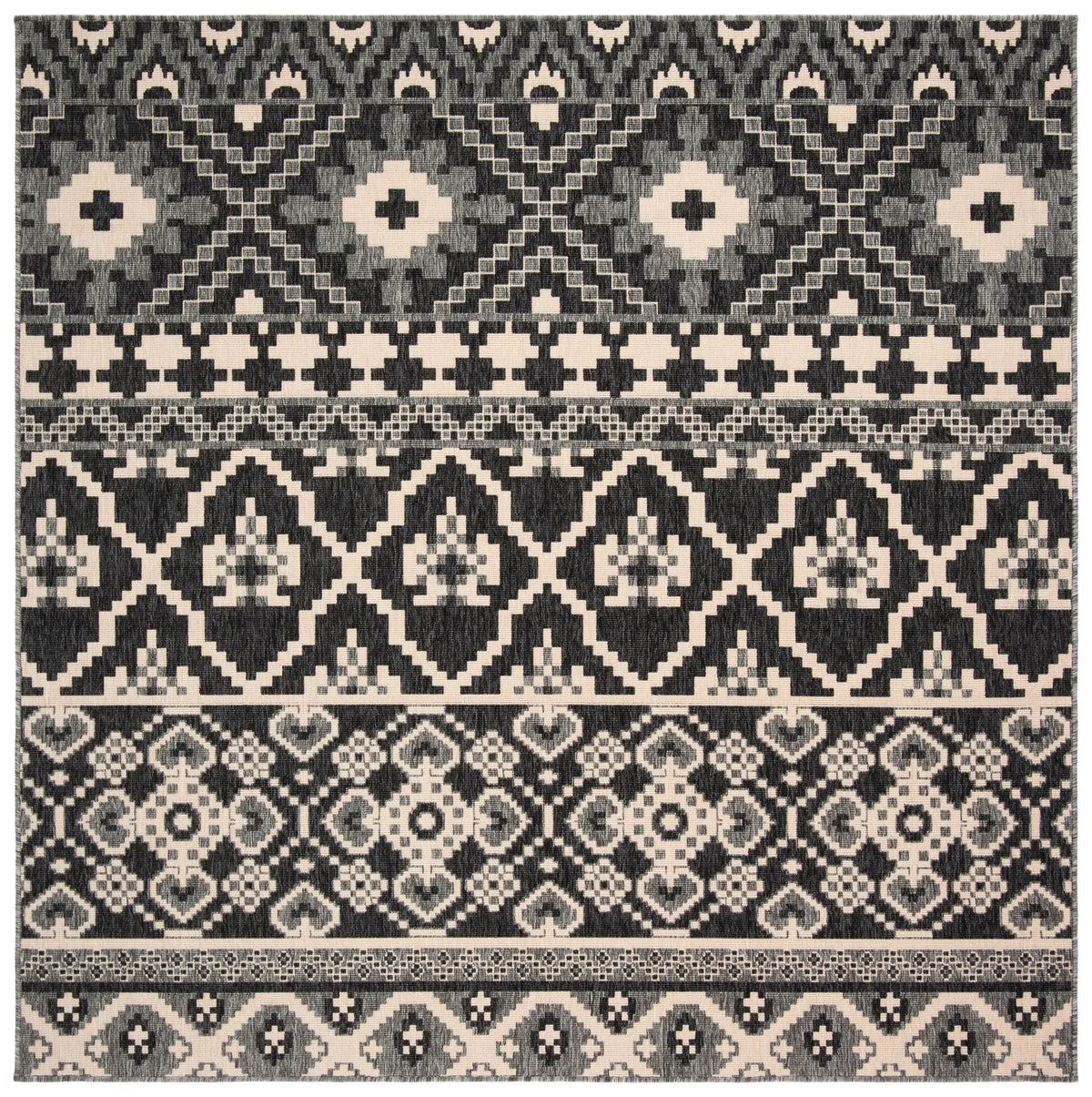 Safavieh Veranda 6'-7" x 6'-7" Rug in Grey / Beige