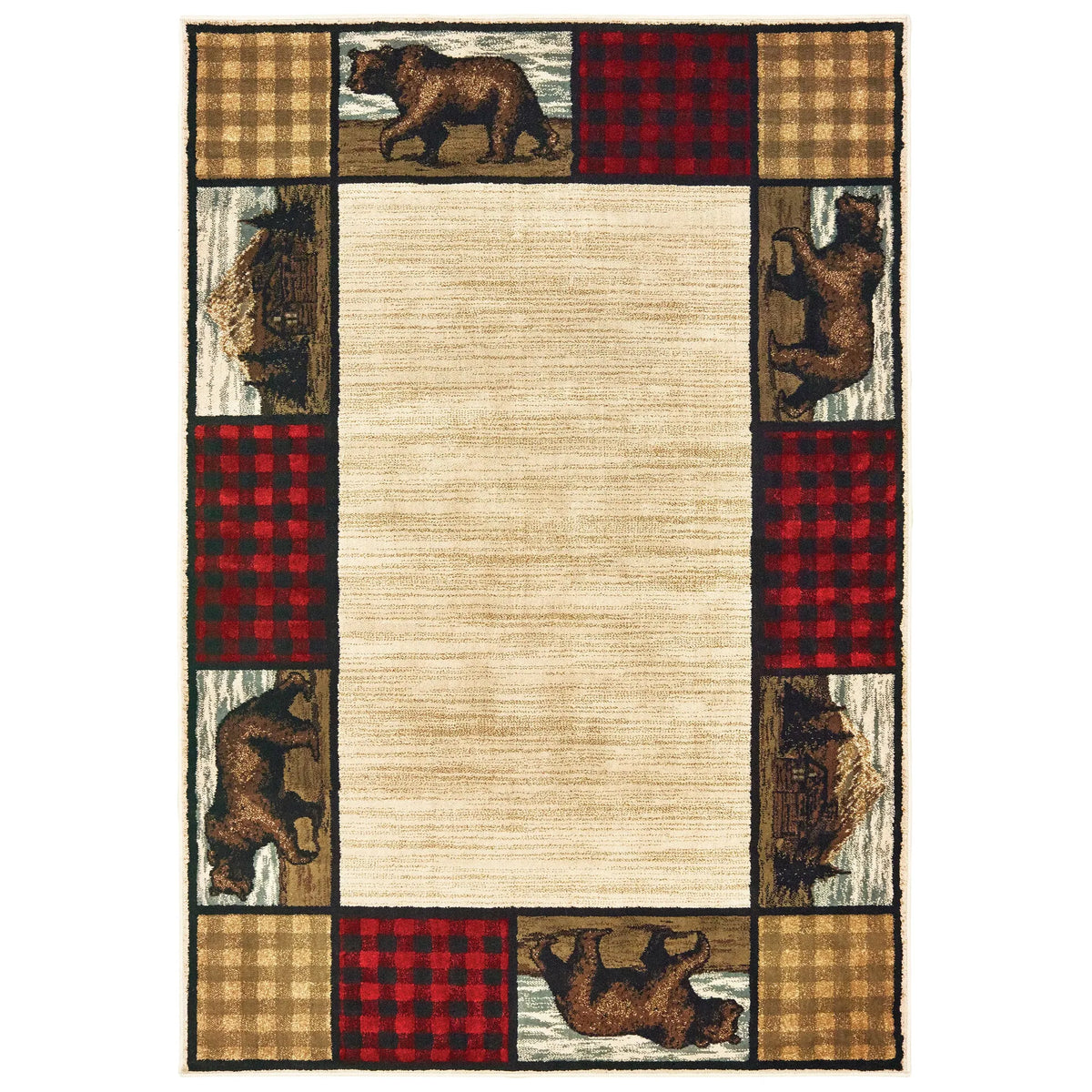 Oriental Weavers Sphinx Woodlands 9603C Ivory / Multi Rugs - main flat