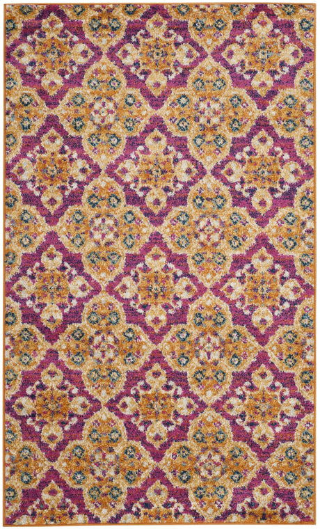 Safavieh Madison 3'-0" x 5'-0" Rug in Fuchsia / Gold
