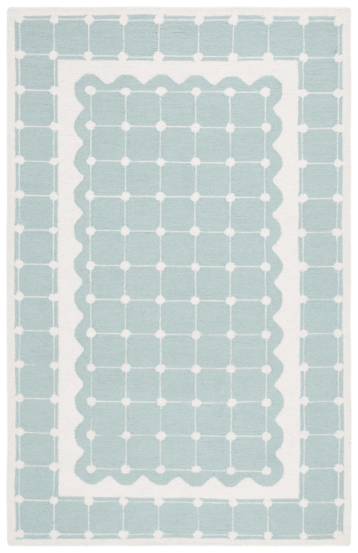Safavieh Safavieh Kids 4'-0" x 6'-0" Rug in Turquoise / Ivory