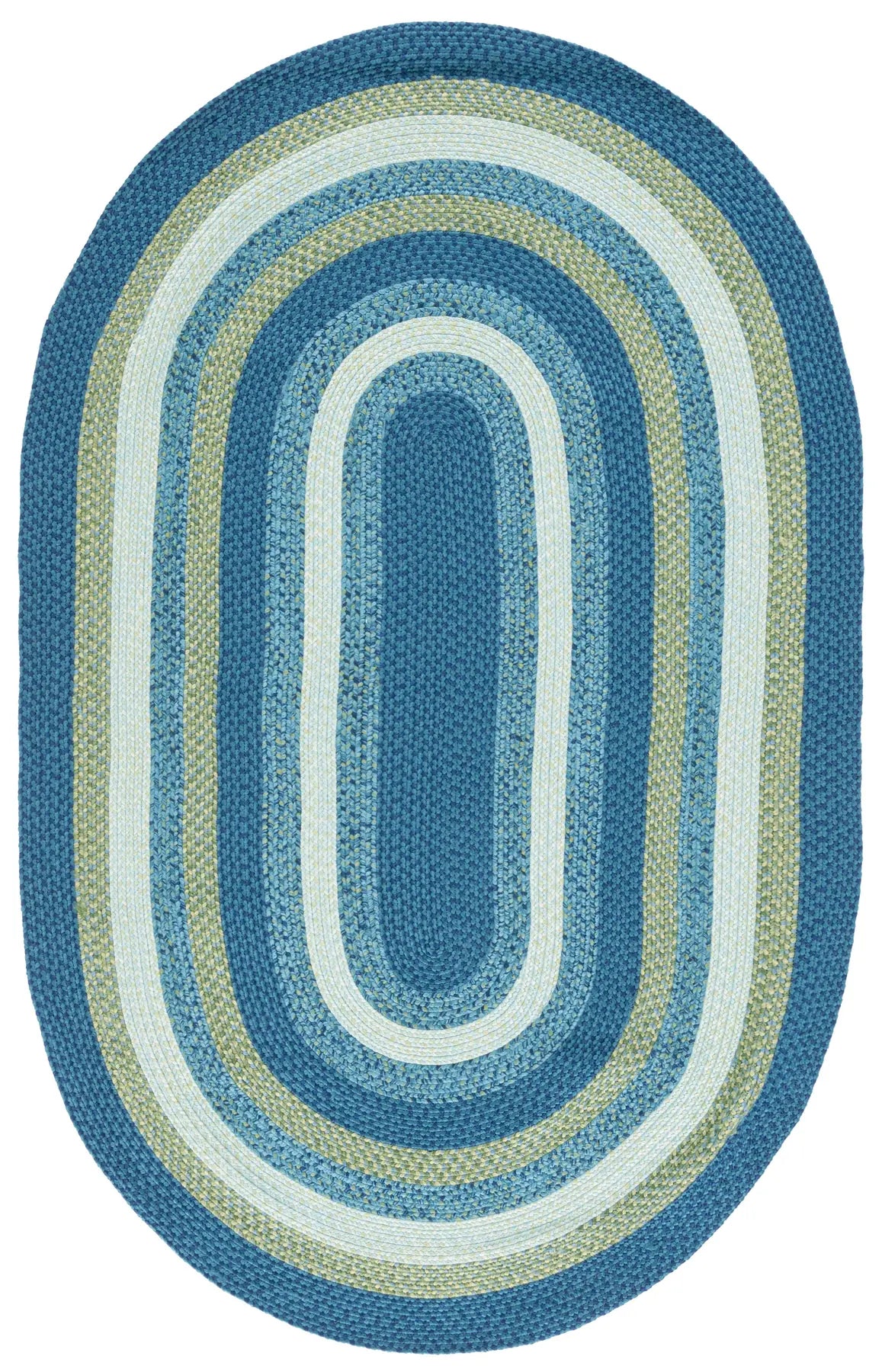 Safavieh Braided 5'-0" x 8'-0" Rug in Aqua / Green