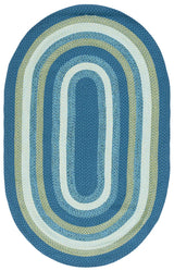 Safavieh Braided 5'-0" x 8'-0" Rug in Aqua / Green
