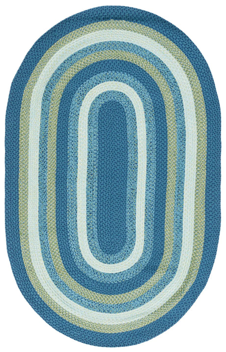 Safavieh Braided 5'-0" x 8'-0" Rug in Aqua / Green