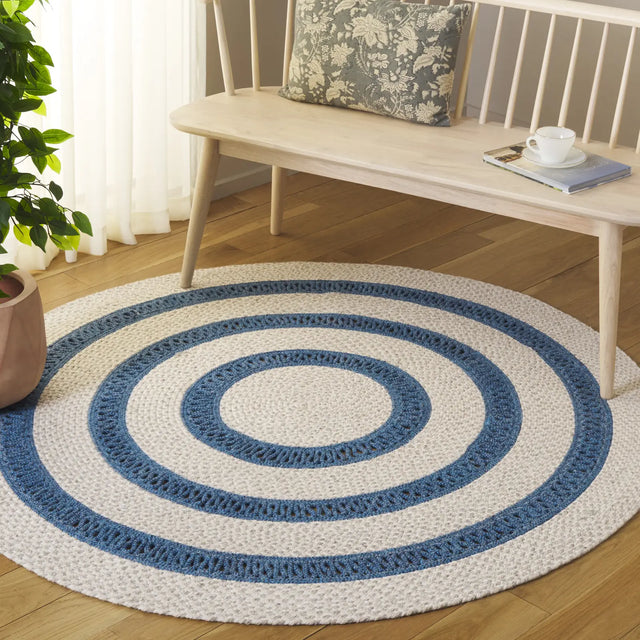 Safavieh Braided 5'-0" x 5'-0" Rug in Blue / Grey