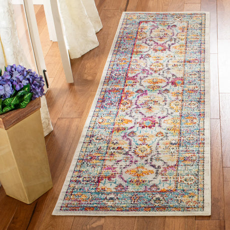 Safavieh Crystal 2'-2" x 11'-0" Rug in Cream / Teal