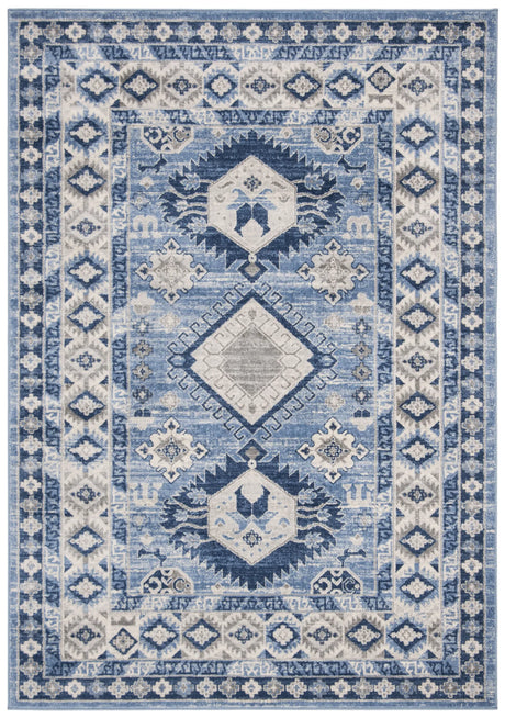 Safavieh Kazak 100 4'-0" x 6'-0" Rug in Blue / Creme