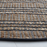 Safavieh Natural Fiber 7'-0" x 7'-0" Rug in Black / Natural