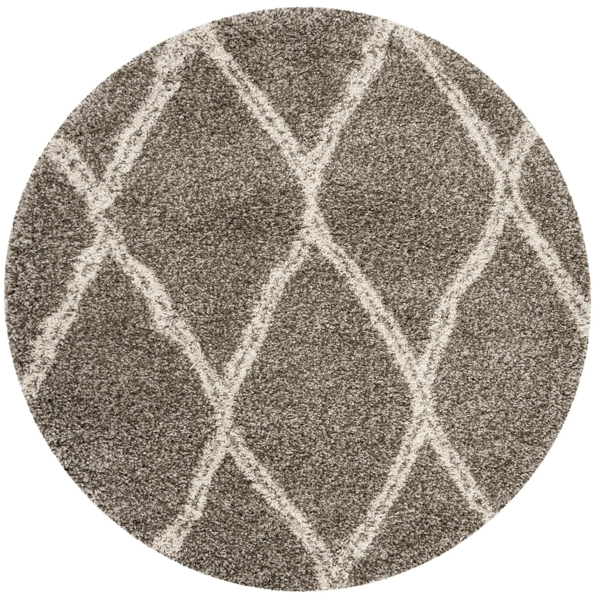 Safavieh Hudson Shag 5'-0" x 5'-0" Rug in Grey / Ivory