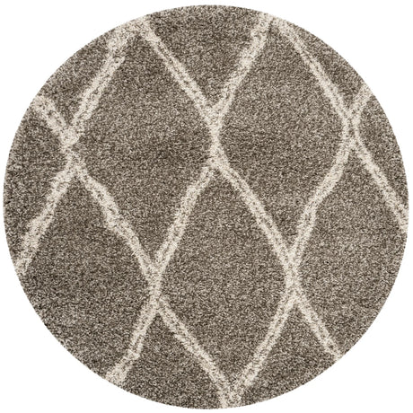 Safavieh Hudson Shag 5'-0" x 5'-0" Rug in Grey / Ivory